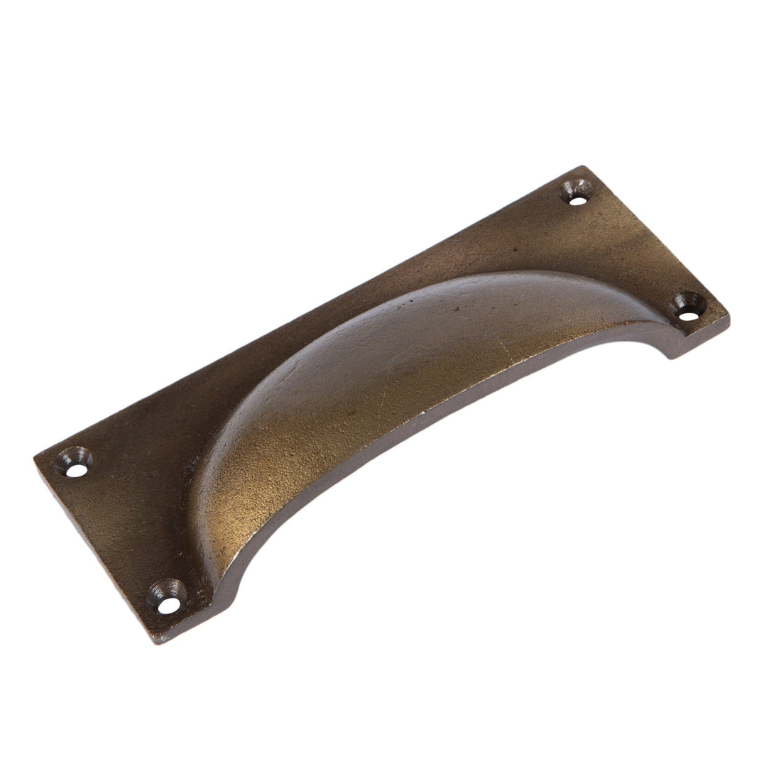 Brass 130mm x 50mm Rectangular Iron Cabinet Cup Handle