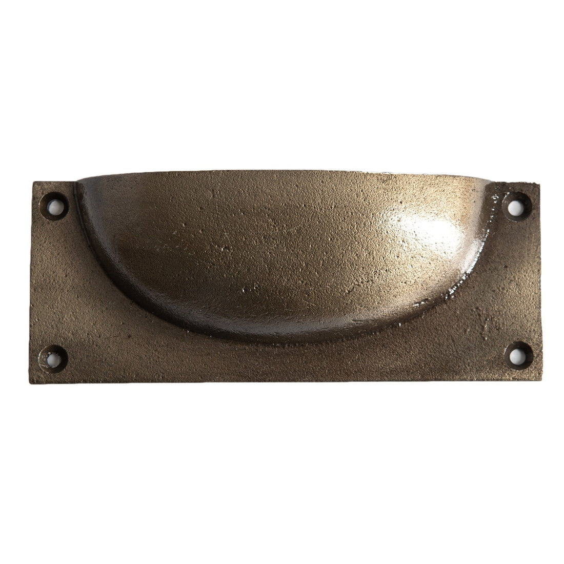 Brass 130mm x 50mm Rectangular Iron Cabinet Cup Handle