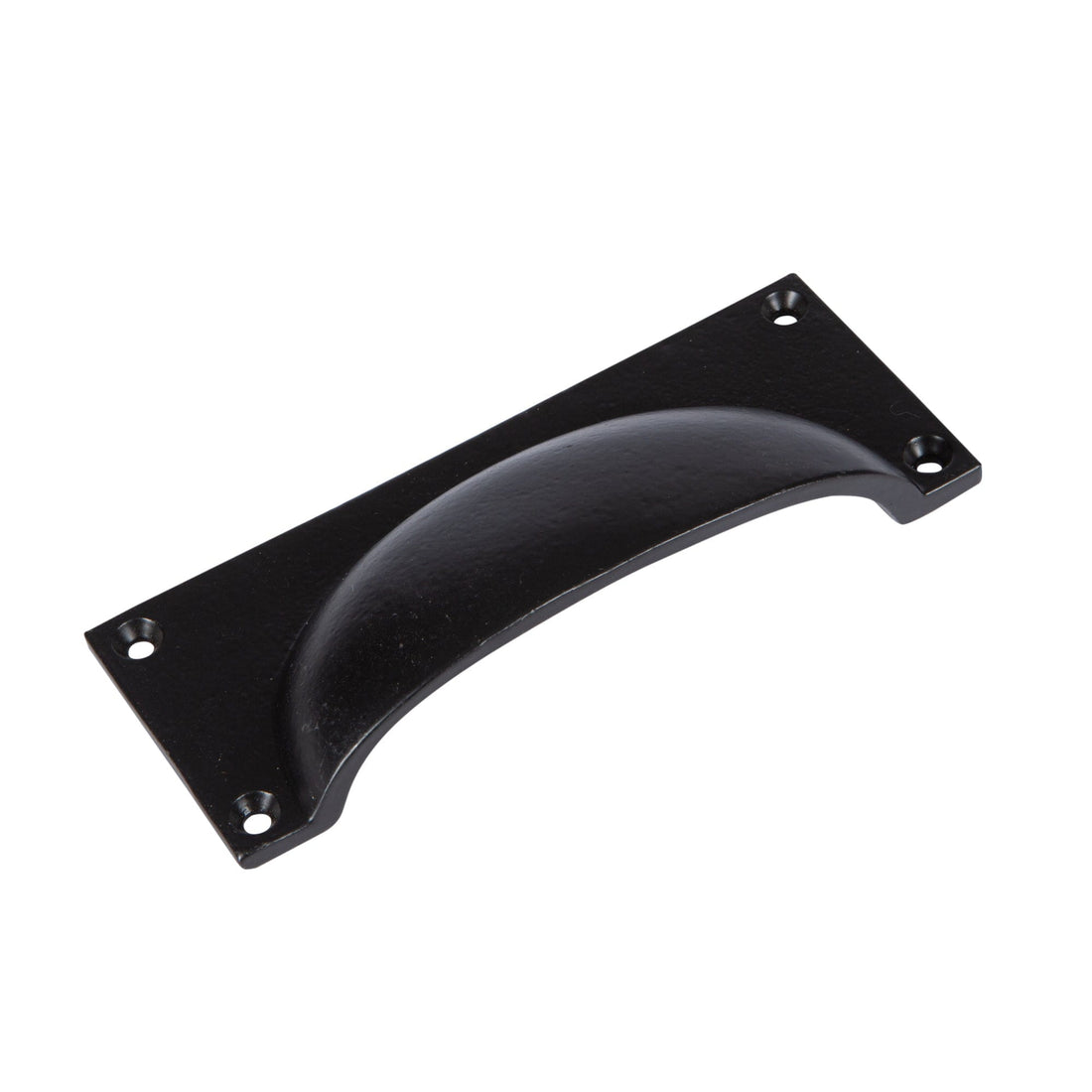 Black 130mm x 50mm Rectangular Iron Cabinet Cup Handle