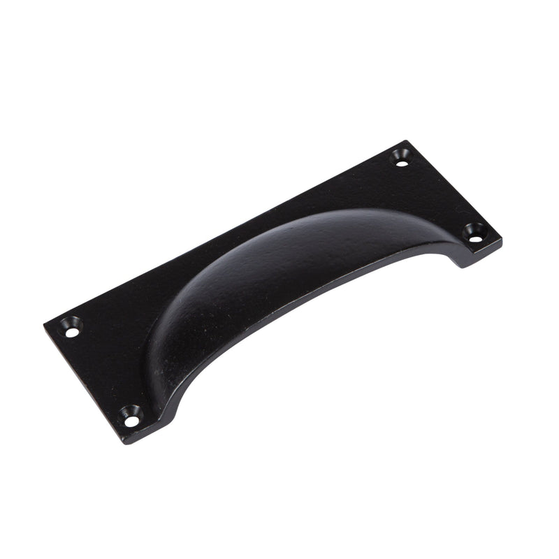 130mm x 50mm Rectangular Cabinet Cup Handle - By Hammer & Tongs