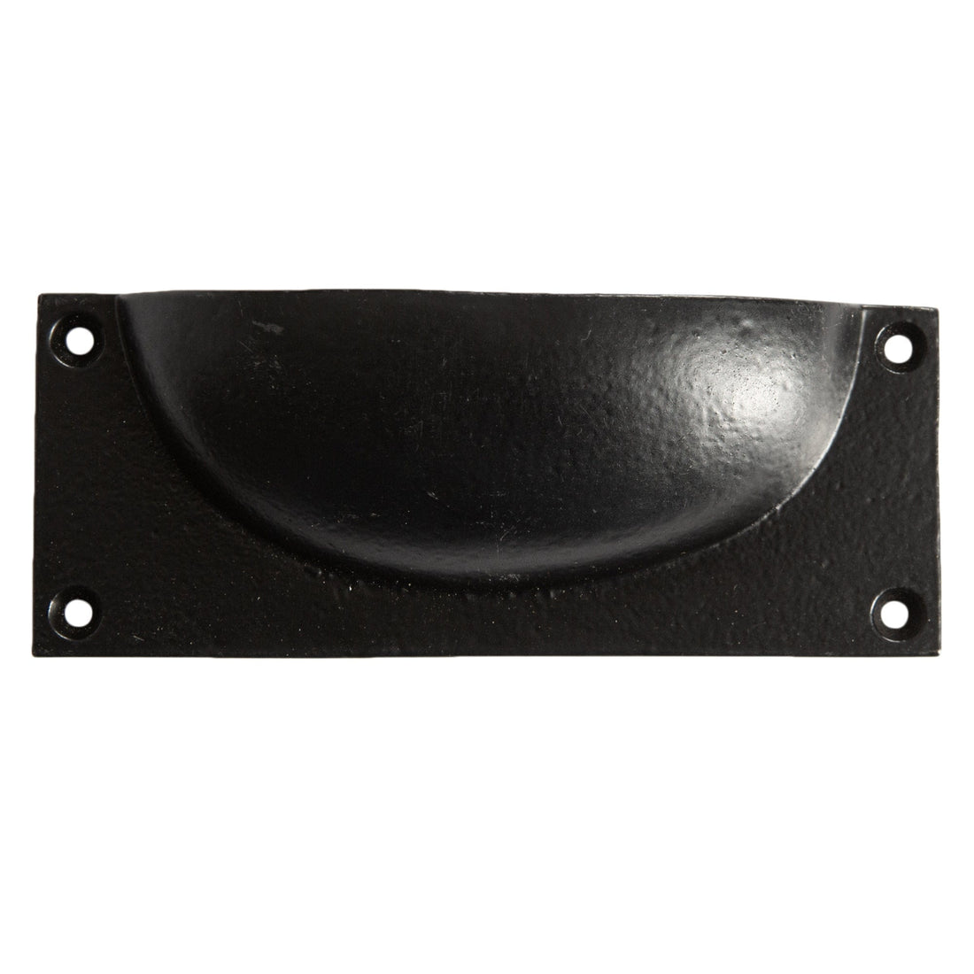 Black 130mm x 50mm Rectangular Iron Cabinet Cup Handle