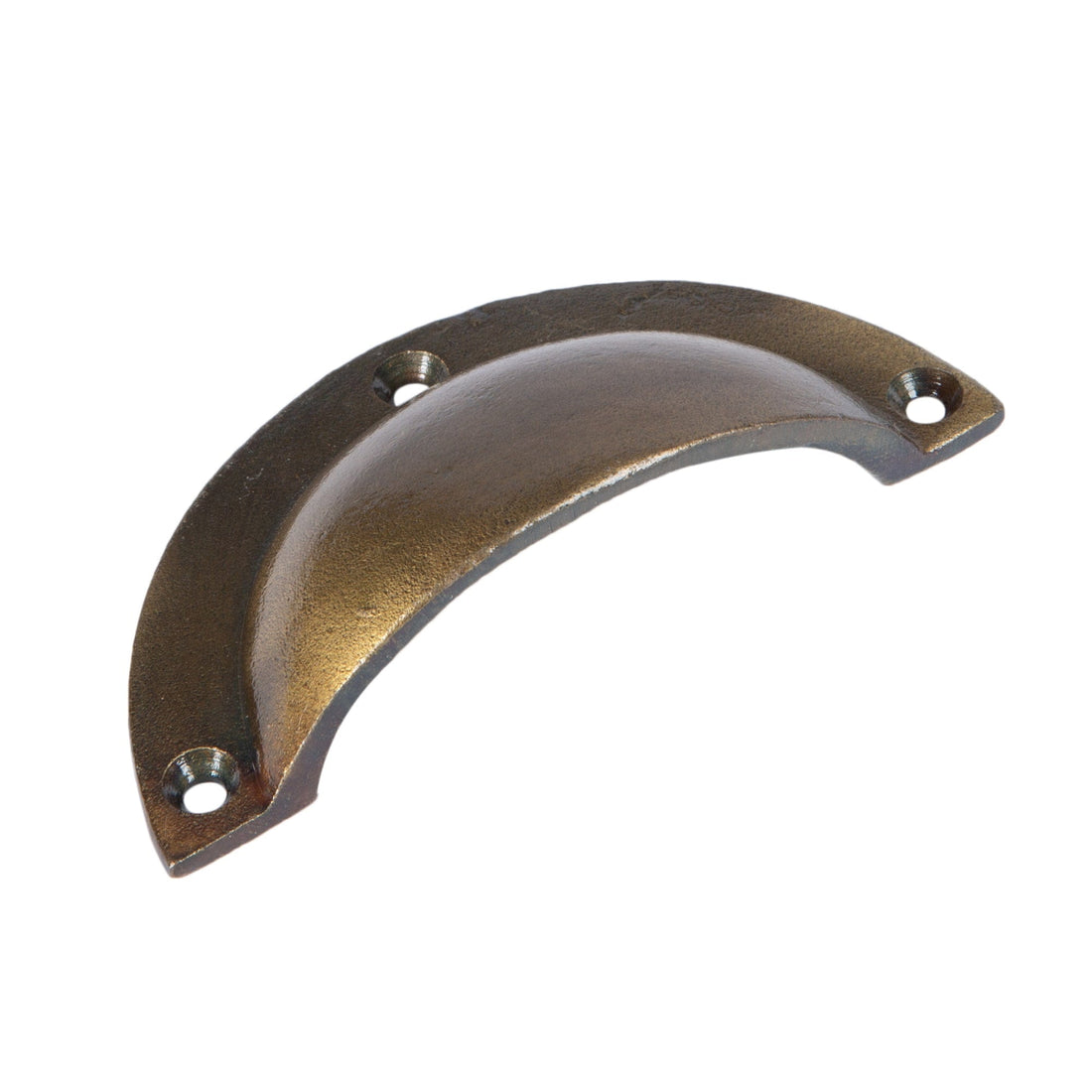 Brass 95mm x 45mm Curved Iron Cabinet Cup Handle