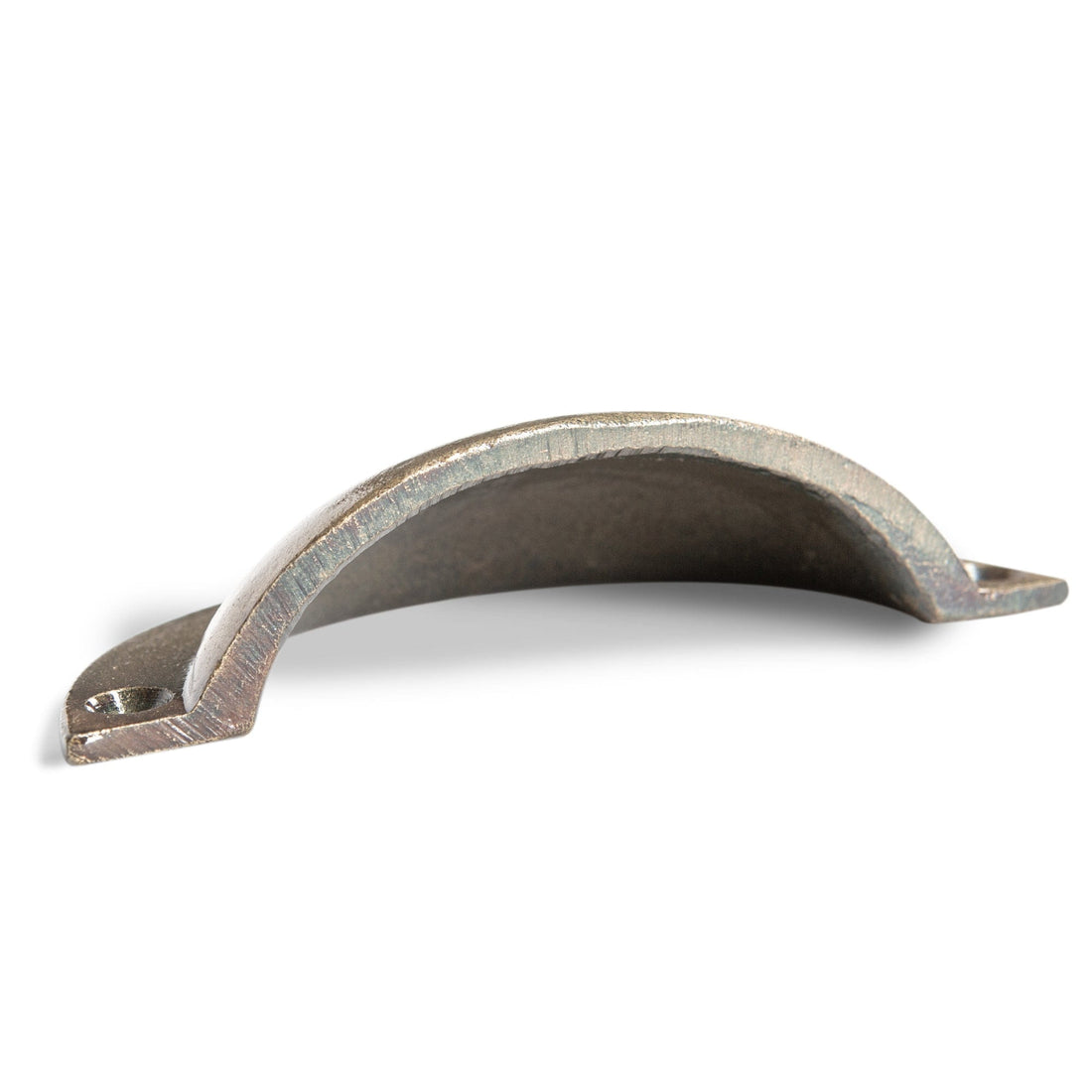 Brass 95mm x 45mm Curved Iron Cabinet Cup Handle