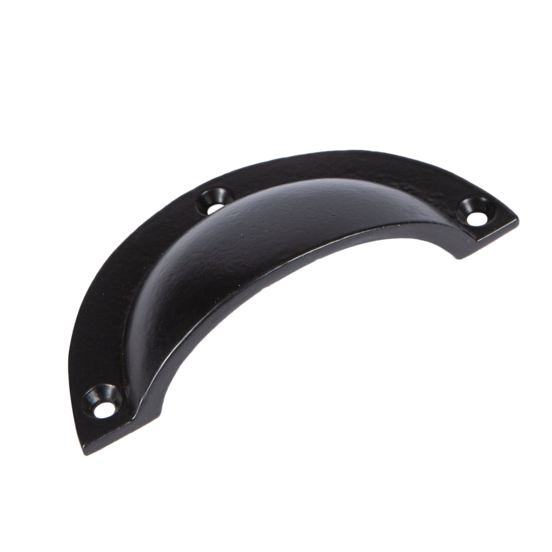 Black 95mm x 45mm Curved Iron Cabinet Cup Handle