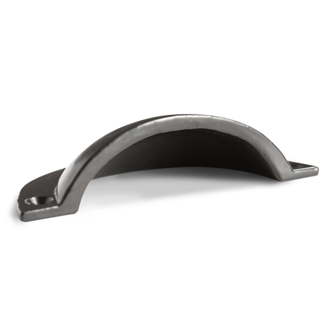Black 95mm x 45mm Curved Iron Cabinet Cup Handle