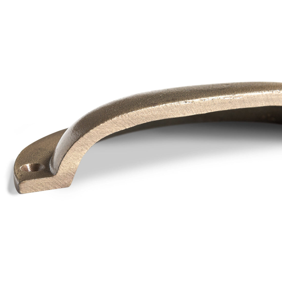 Brass 130mm x 50mm Curved Iron Cabinet Cup Handle