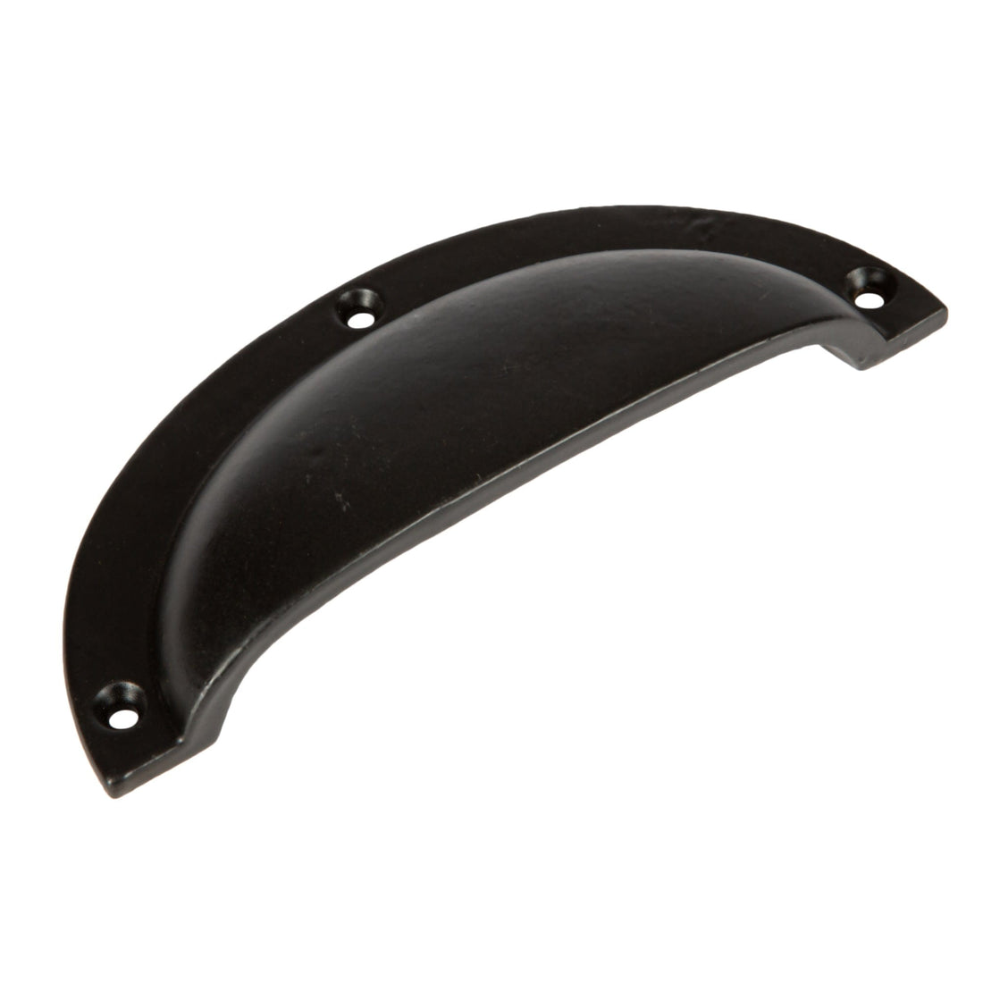 Black 130mm x 50mm Curved Iron Cabinet Cup Handle