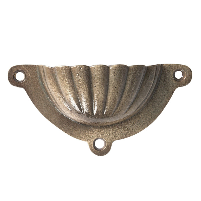 95mm x 50mm Fluted Cabinet Cup Handle - By Hammer & Tongs