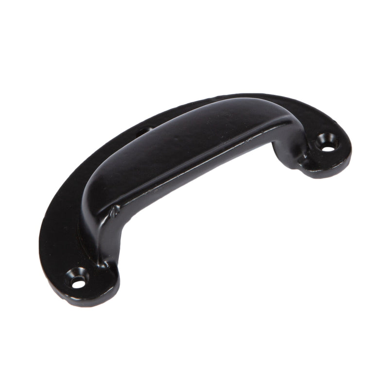 95mm x 40mm Wide Lipped Cabinet Cup Handle - By Hammer & Tongs