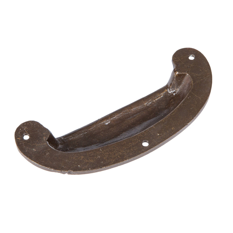 130mm x 50mm Wide Lipped Cabinet Cup Handle - By Hammer & Tongs