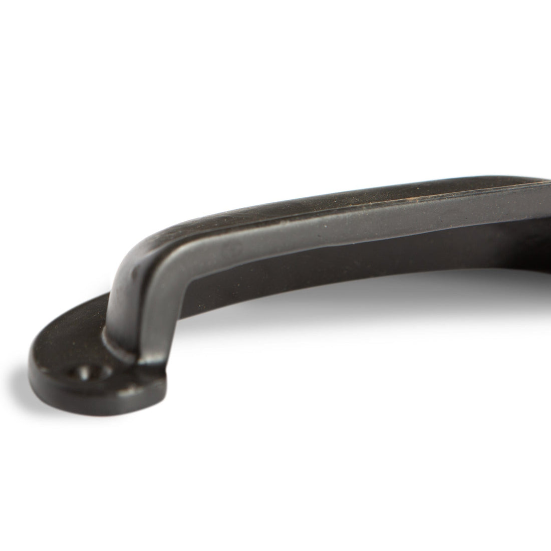 Black 130mm x 50mm Wide Lipped Iron Cabinet Cup Handle
