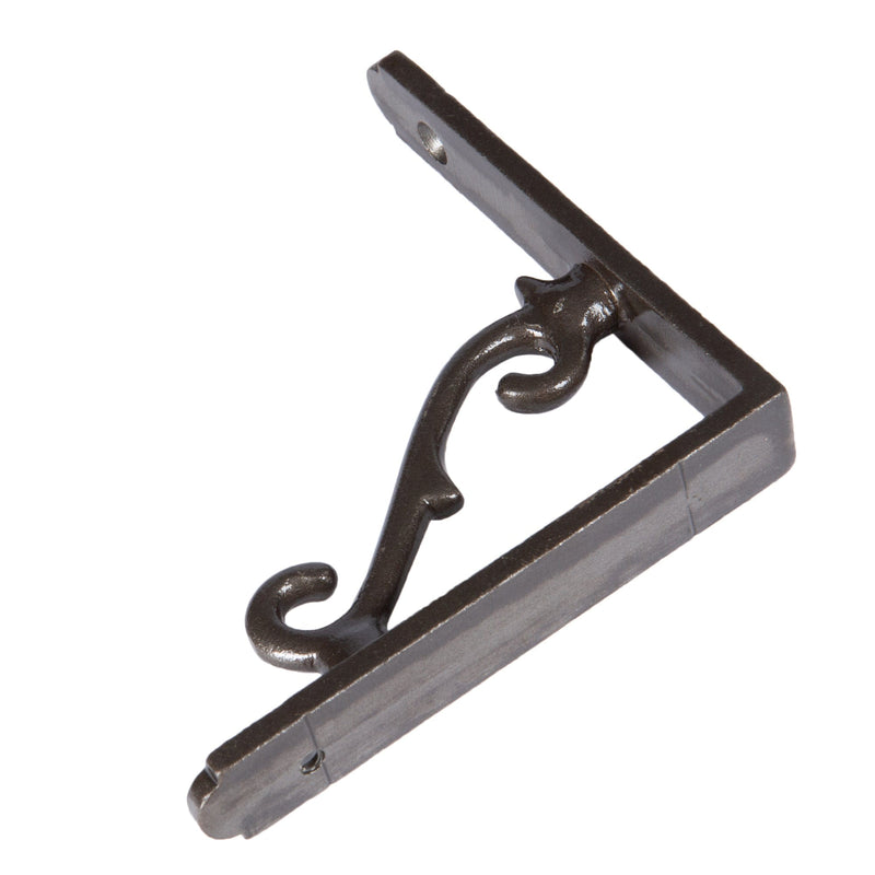 105mm Scroll Iron Shelf Bracket - By Hammer & Tongs