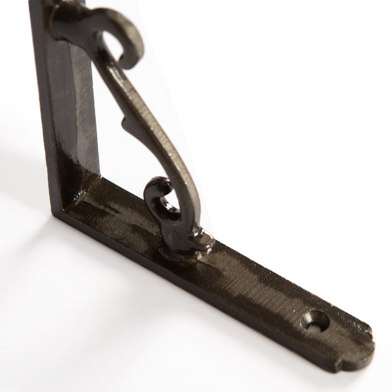 105mm Scroll Iron Shelf Bracket - By Hammer & Tongs