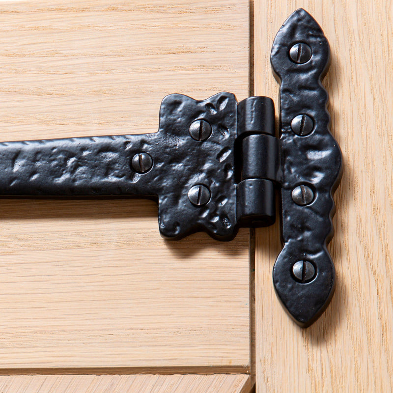 230mm Black Ornate T-Hinge - By Hammer & Tongs