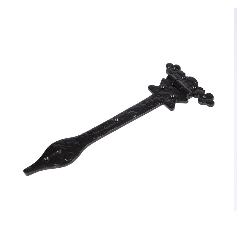 310mm Black Ornate T-Hinge - By Hammer & Tongs