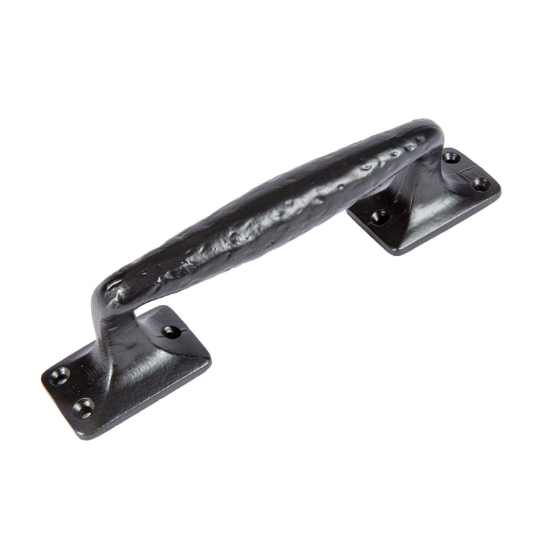 205mm Black Forged Barn Door Handle - By Hammer & Tongs