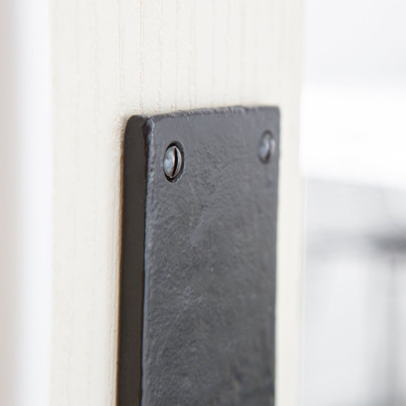 65mm x 295mm Black Rustic Door Push Plate - By Hammer & Tongs