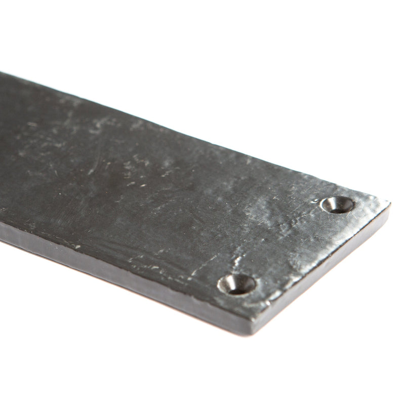 65mm x 295mm Black Rustic Door Push Plate - By Hammer & Tongs