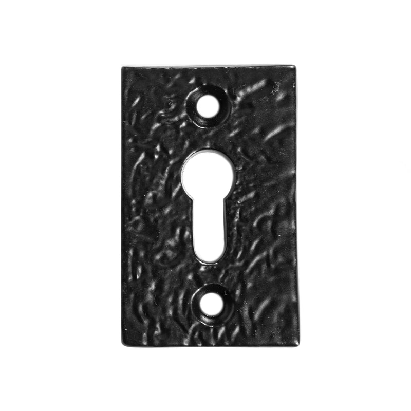 30mm x 50mm Black Rectangular Escutcheon Plate - By Hammer & Tongs