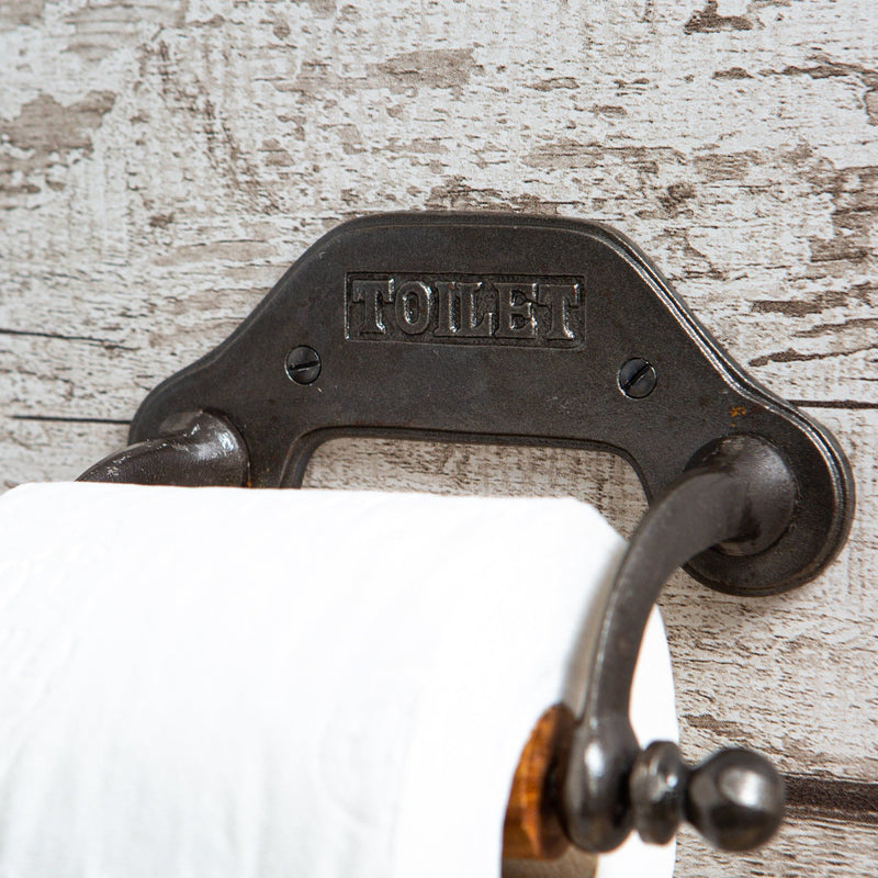 180mm Grey Industrial Toilet Roll Holder - By Hammer & Tongs