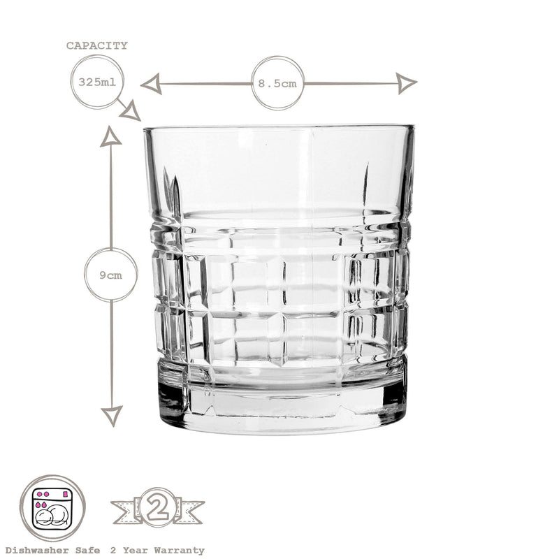 325ml Brit Whisky Glasses - Pack of Six  - By LAV