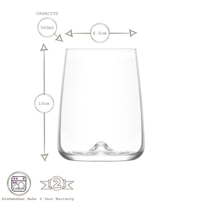 360ml Terra Tumbler Glasses - Pack of Six
