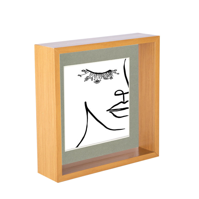 8" x 8" 3D Deep Box Photo Frame with 6" x 6" Mount - By Nicola Spring