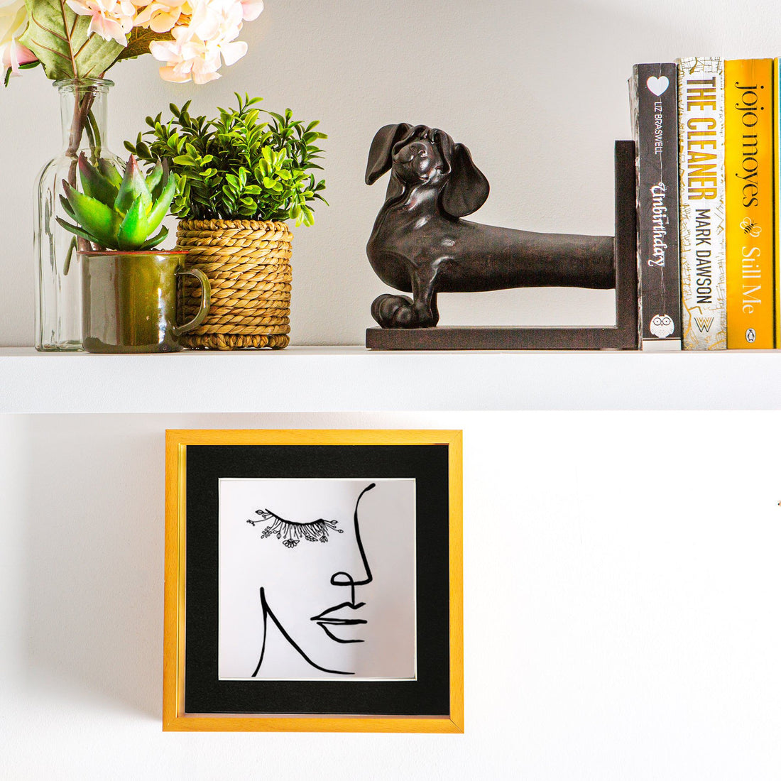 Light Wood 8" x 8" Deep Shadow Box Photo Frame with 6" x 6" Black Mount