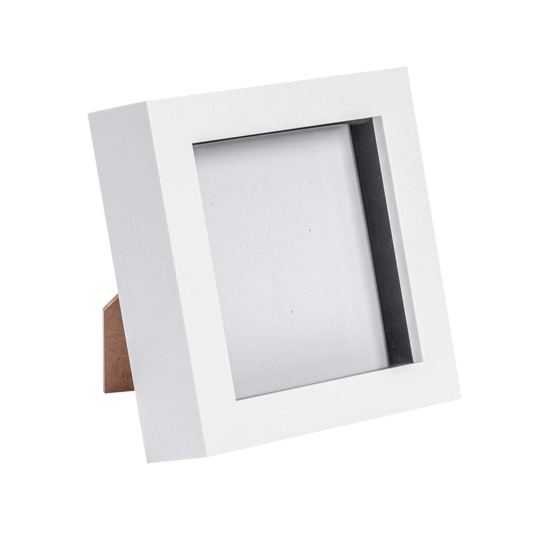 White 4" x 4" Shadow Box Photo Frame