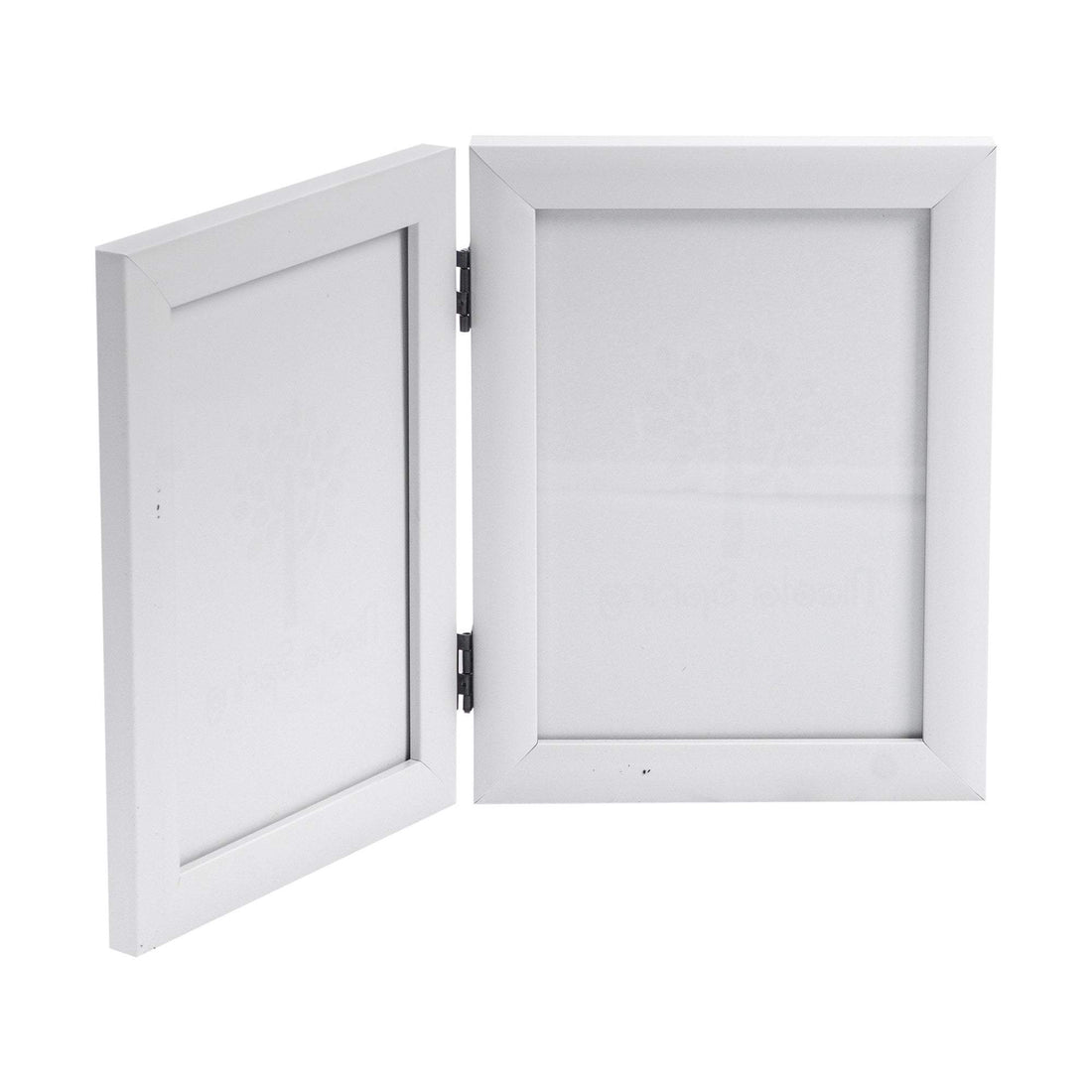 White 5" x 7" Freestanding Double Photo Frame