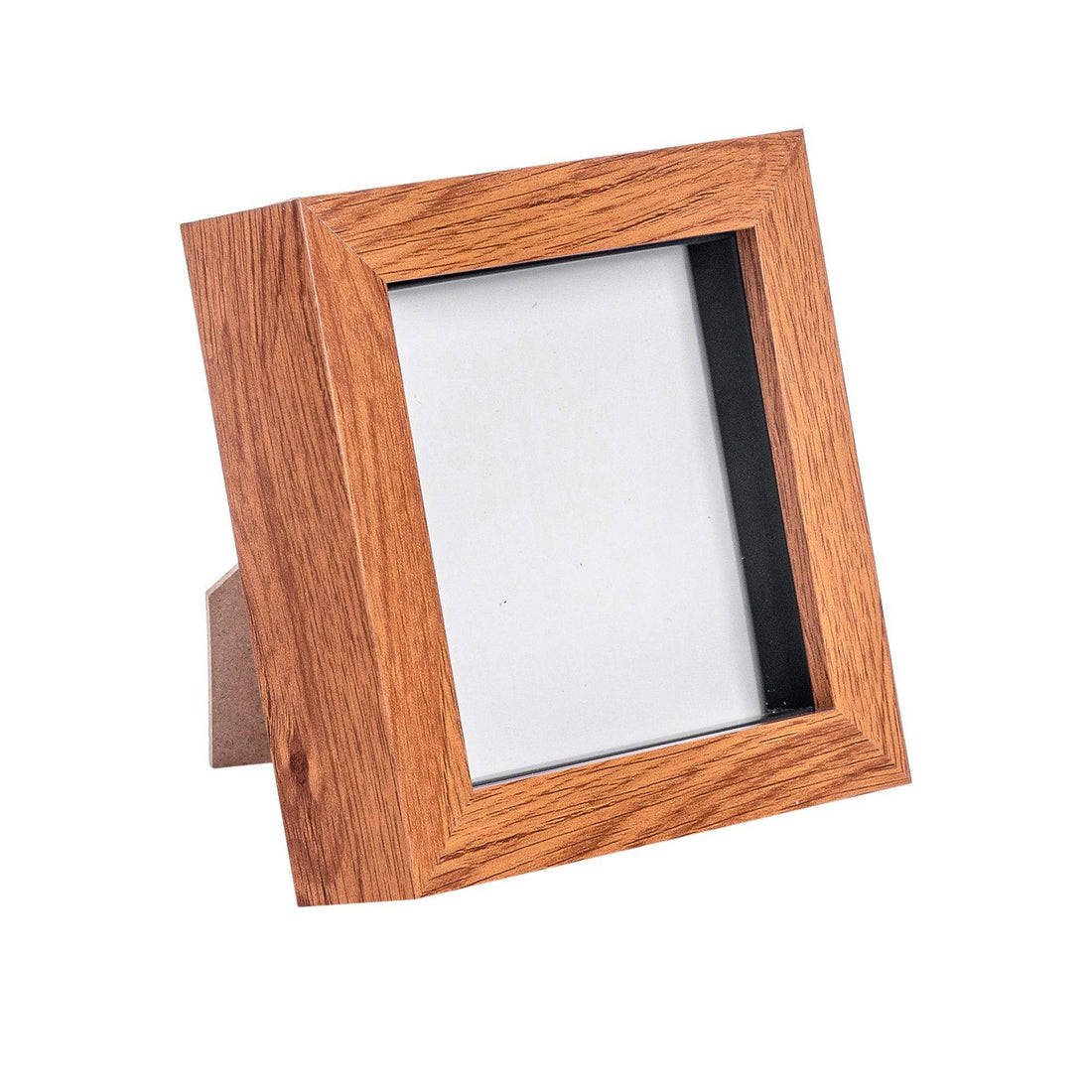 Dark Wood 4" x 4" Shadow Box Photo Frame