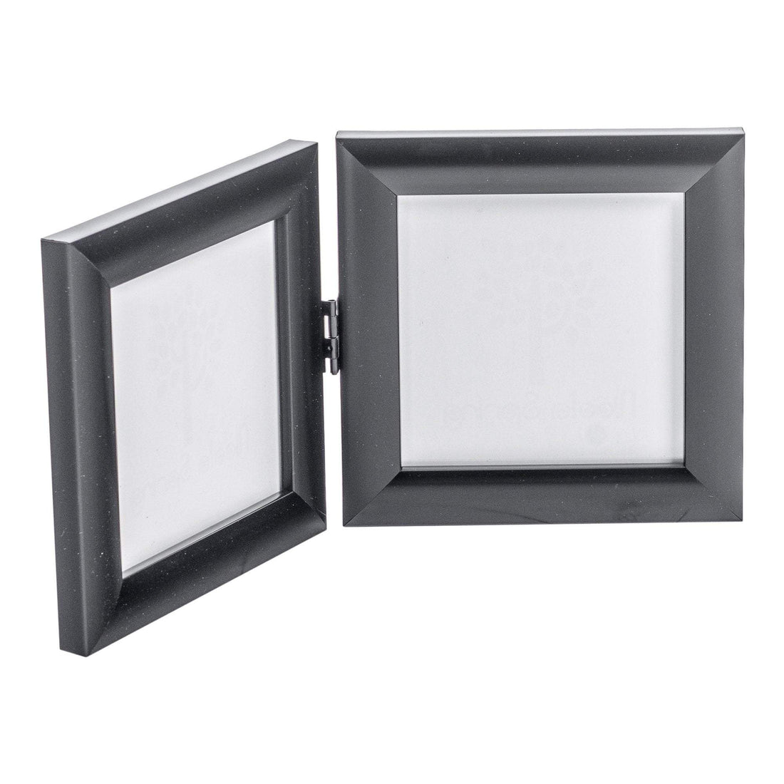 Black 4" x 4" Freestanding Double Photo Frame