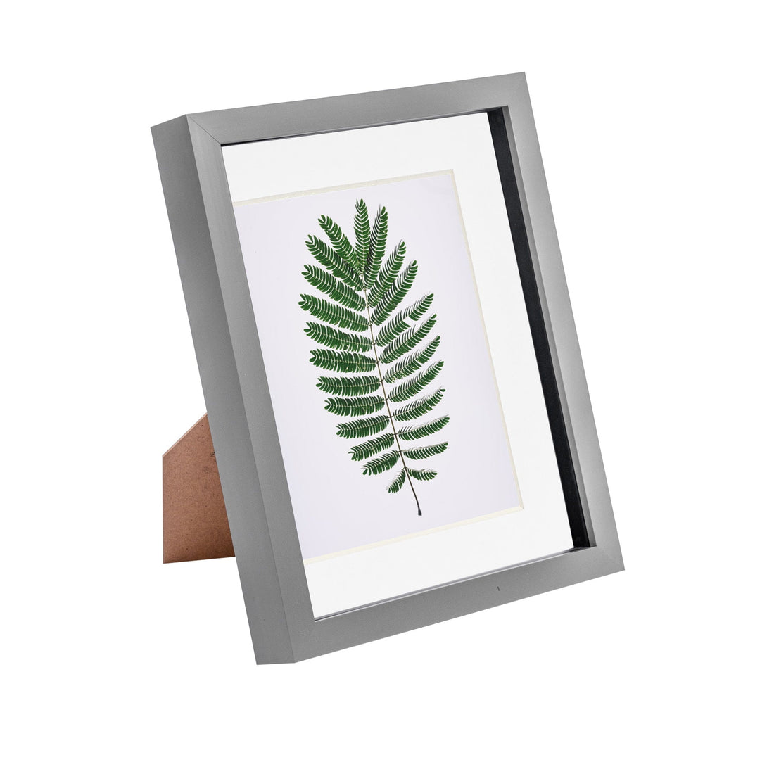 Grey 8" x 10" Shadow Box Photo Frame with 5" x 7" White Mount