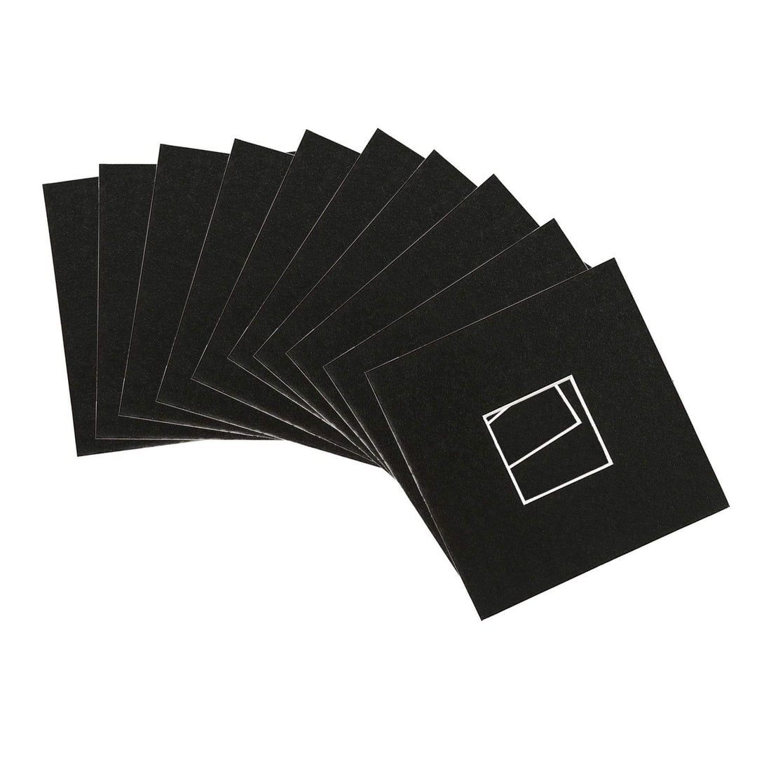 Black 2" x 2" Picture Mounts for 6" x 6" Frame - Pack of 10