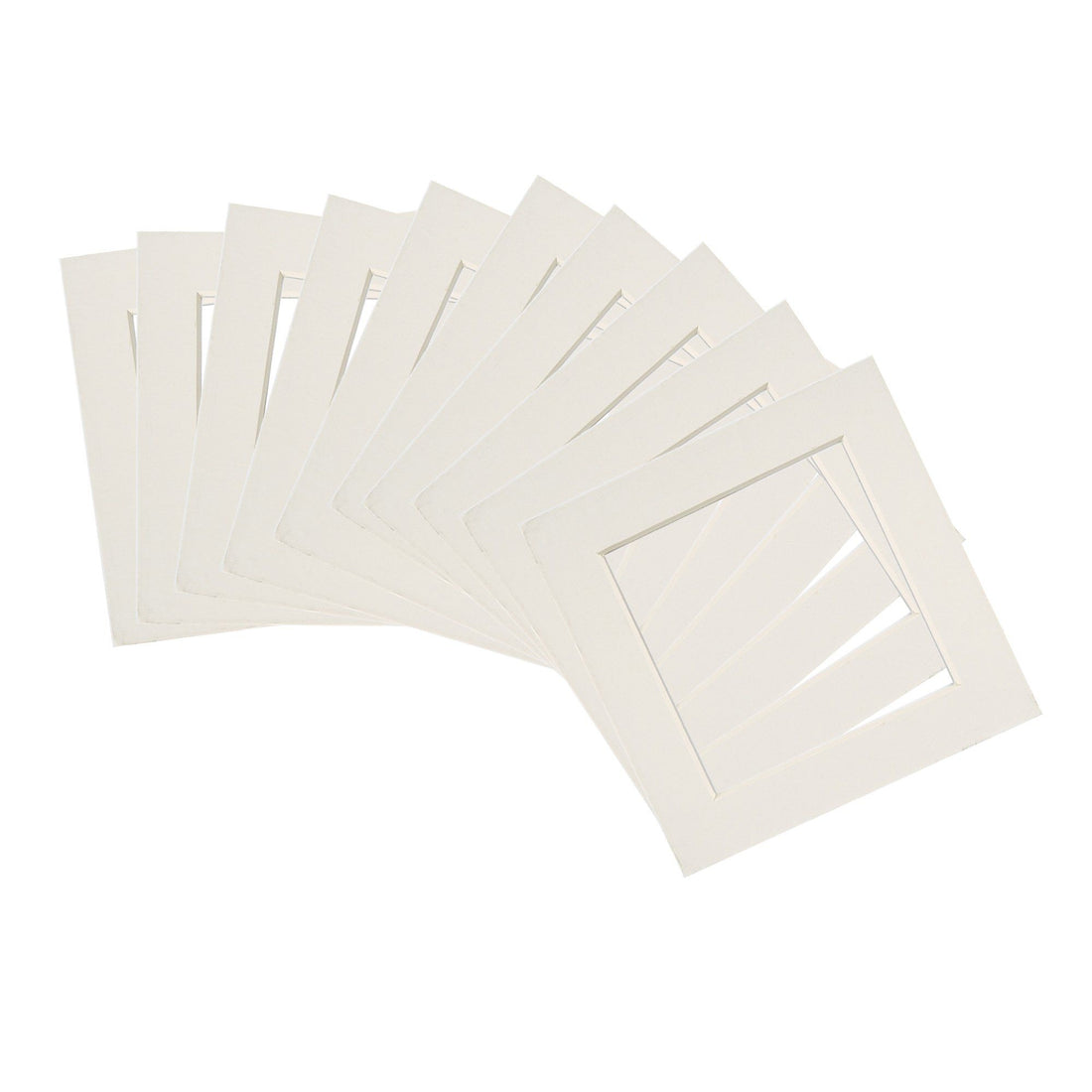 Ivory 4" x 4" Picture Mounts for 6" x 6" Frame - Pack of 10