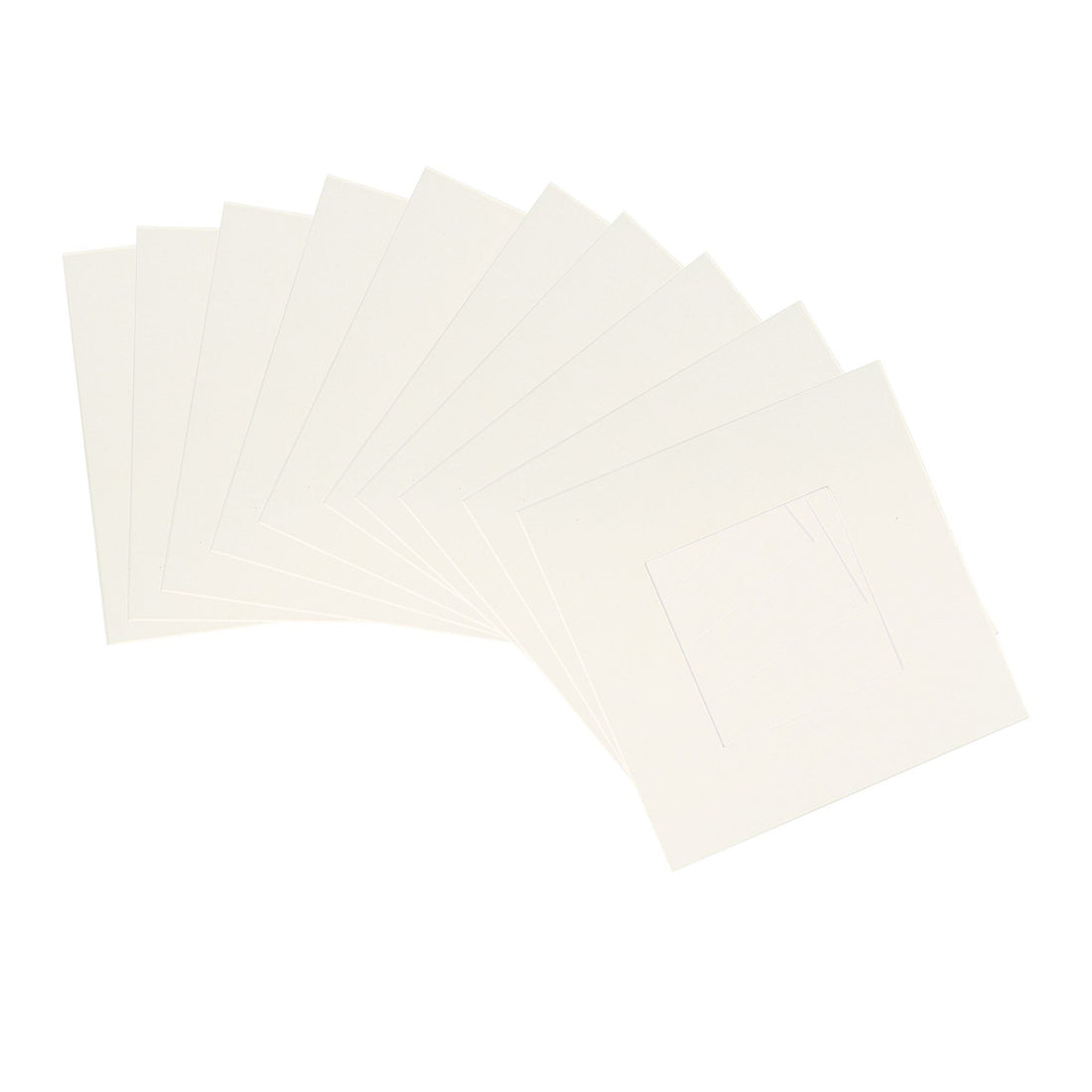 Ivory 4" x 4" Picture Mounts for 8" x 8" Frame - Pack of 10