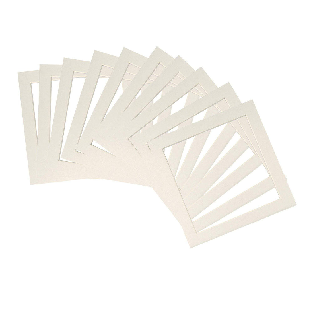 Ivory 8" x 8" Picture Mounts for 10" x 10" Frame - Pack of 10