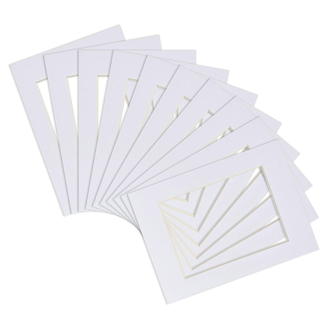 White 5" x 7" Picture Mounts for 8" x 10" Frame - Pack of 10