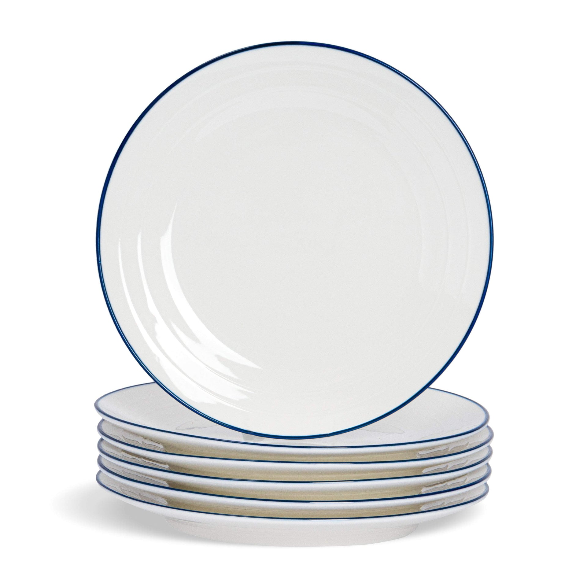 26cm Farmhouse Porcelain Dinner Plates Pack Six