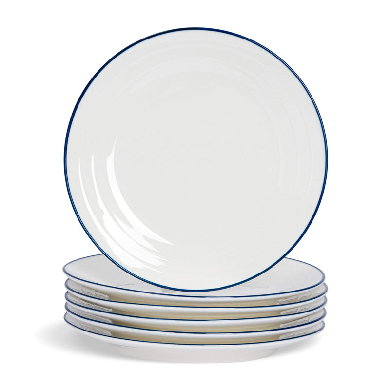 Nicola Spring Farmhouse White Dinner Plates - 26cm - Pack of 6