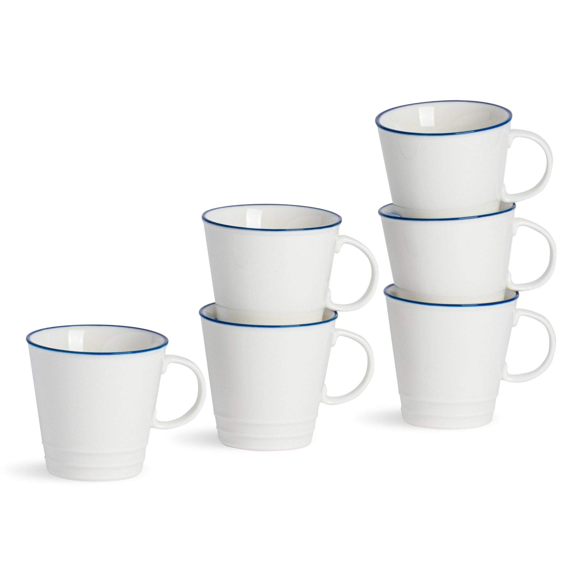 Farmhouse Porcelain Espresso Cups Pack Six