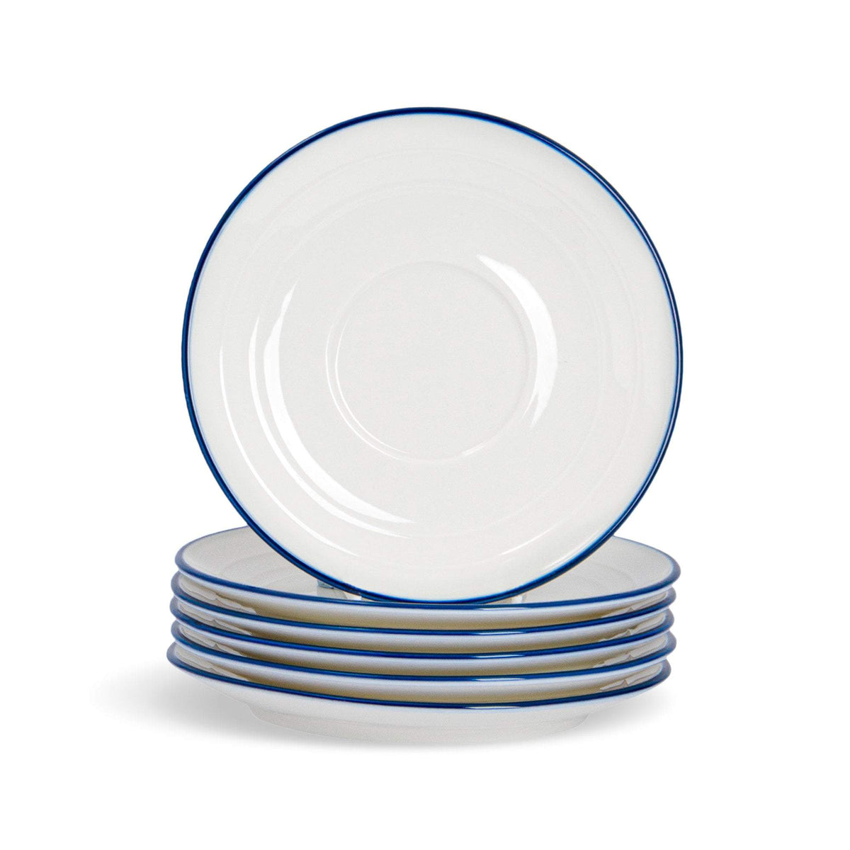 13cm Farmhouse Porcelain Espresso Saucers Pack Six