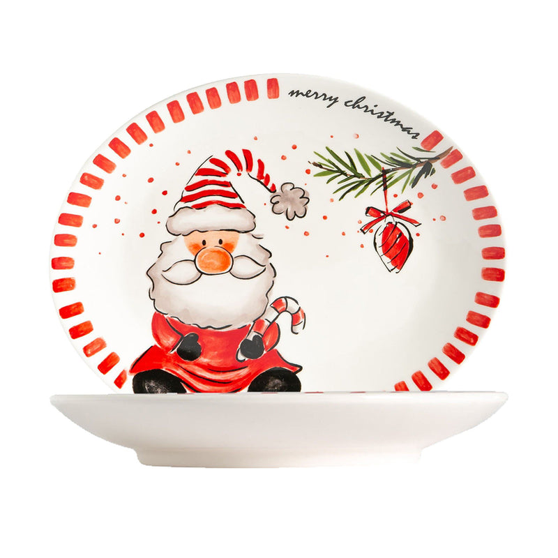 Nicola Spring 2 Piece Christmas Side Plates Set - 20cm - Santa