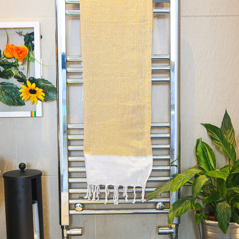 Turkish Cotton Zig Zag Bath Towel - By Nicola Spring