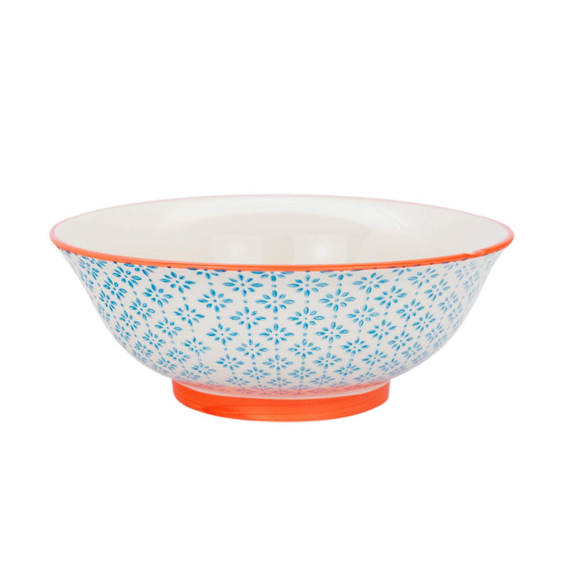 21.5cm Hand Printed China Serving Bowl - By Nicola Spring