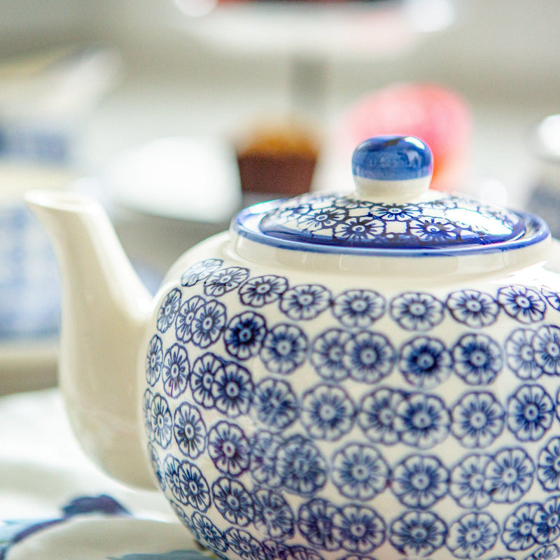820ml Hand Printed China Teapot - By Nicola Spring