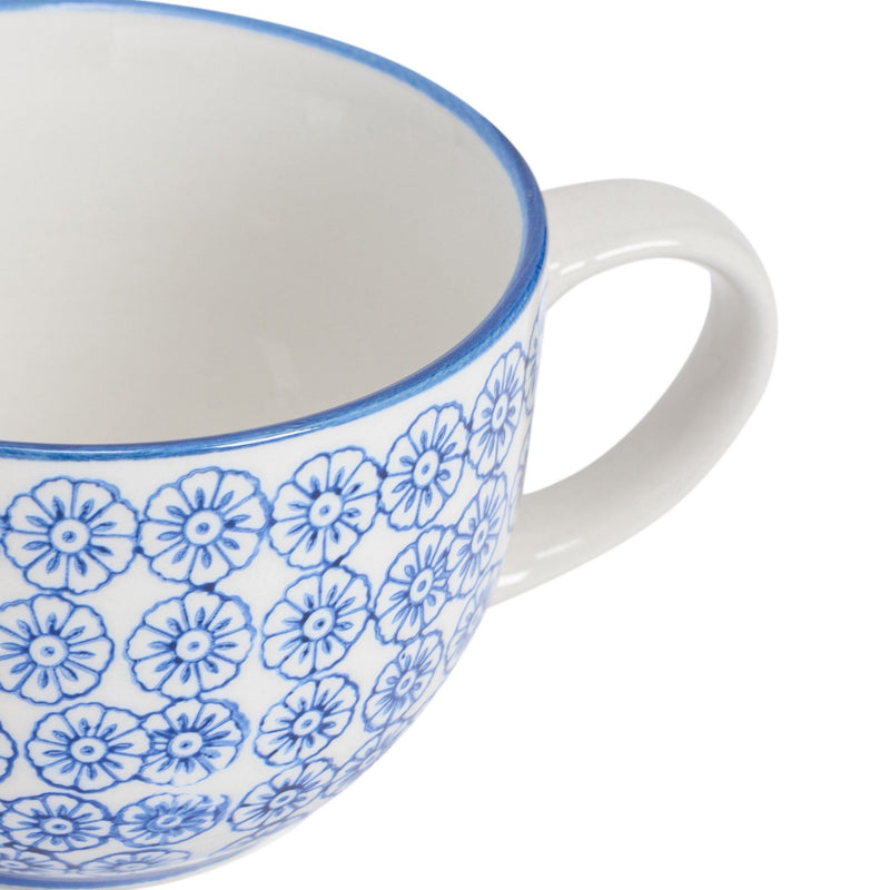 250ml Hand Printed China Cappuccino Cup - By Nicola Spring
