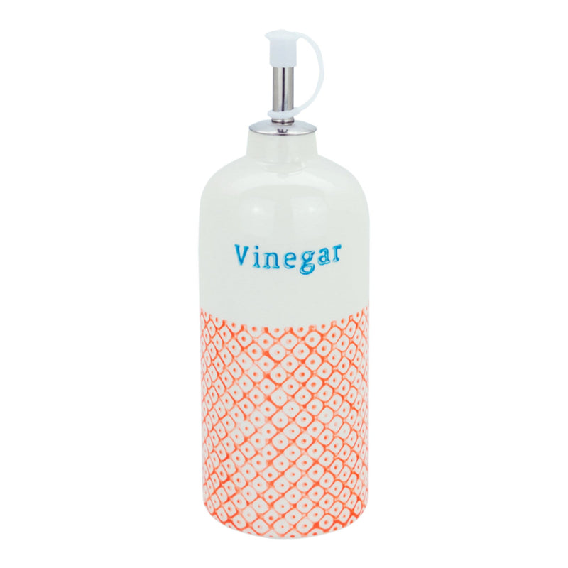 500ml Hand Printed Porcelain Vinegar Bottle with Pourer - By Nicola Spring