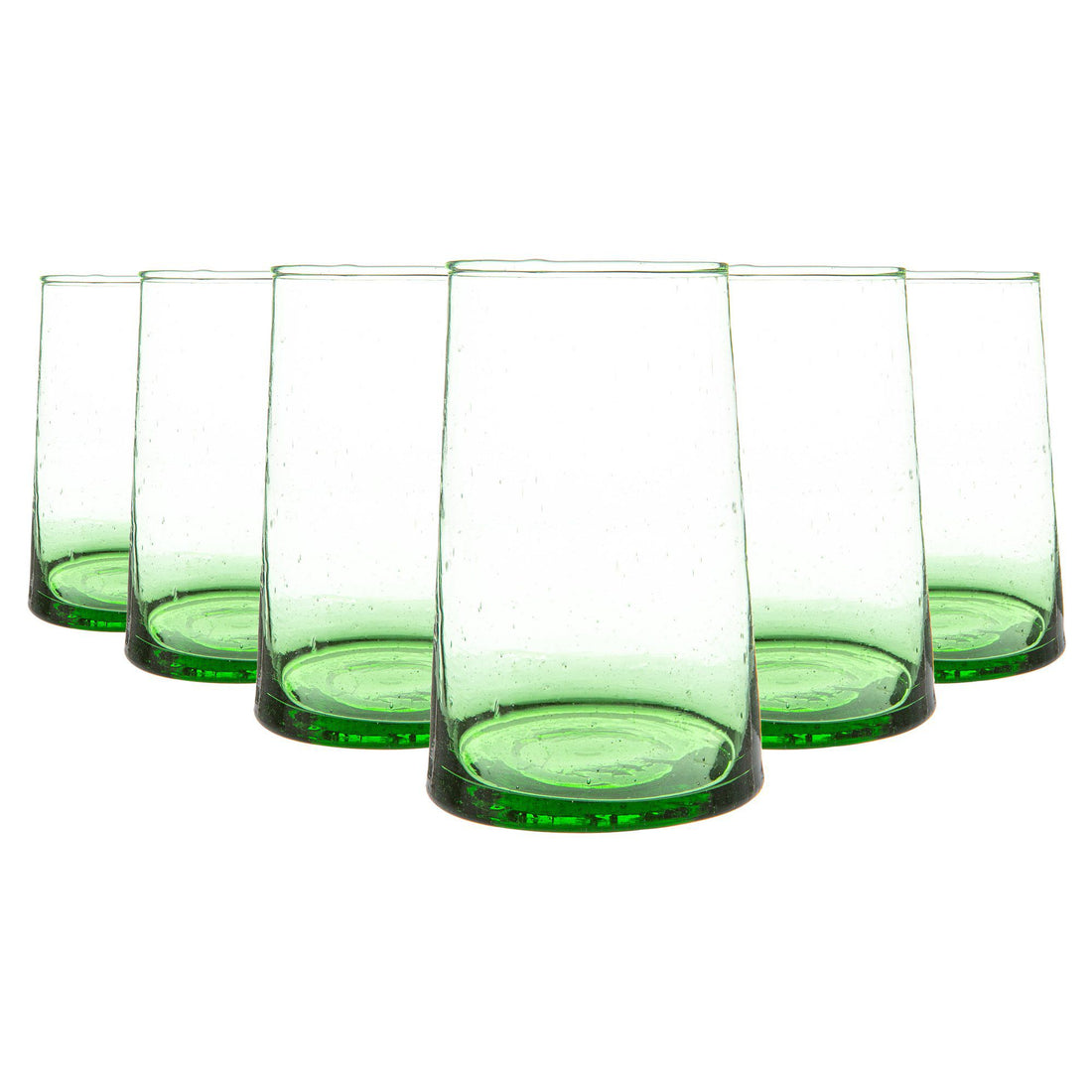 320ml Green Merzouga Recycled Highball Glasses - Pack of Six