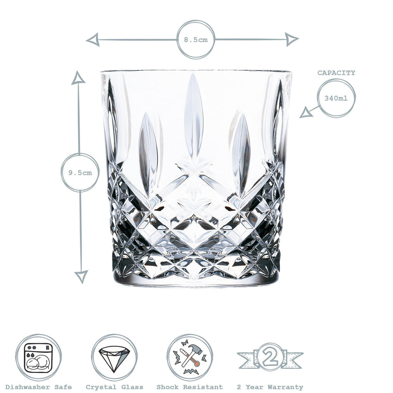 340ml Orchestra Whisky Glasses - Pack of Six - By RCR Crystal